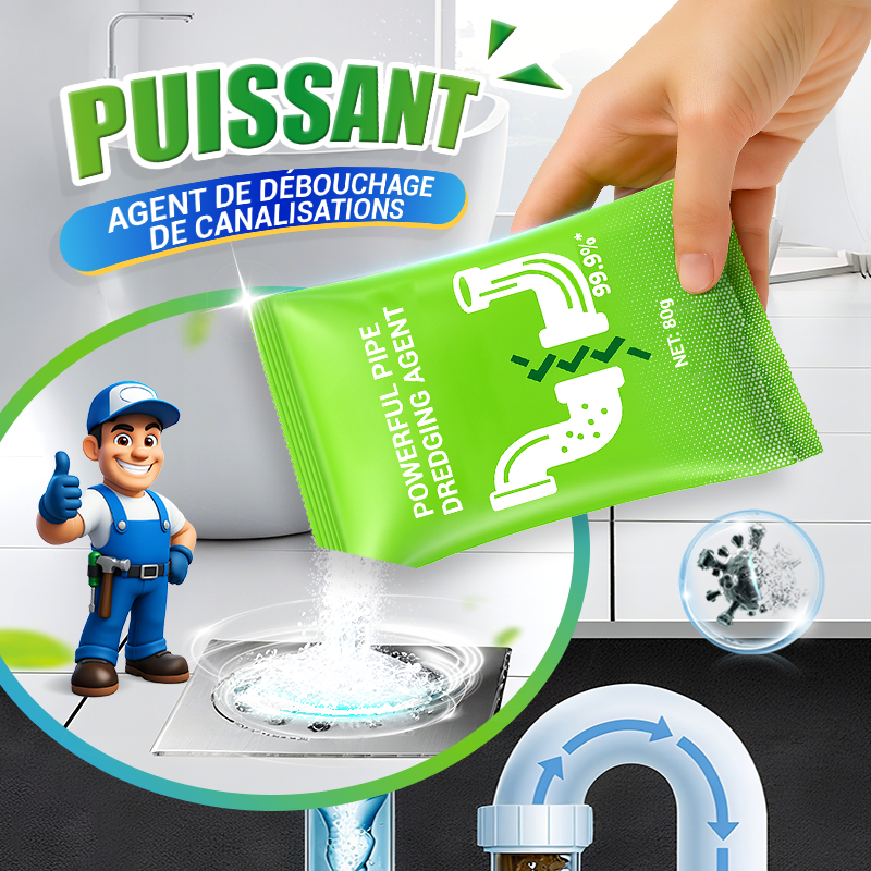 Poudre puissante pour le curage des tuyaux