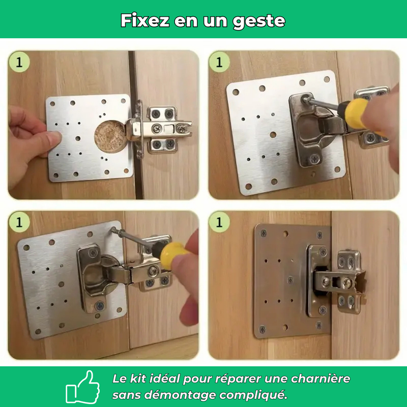 Kit (6 Pièces) De Réparation Robuste Pour Charnières