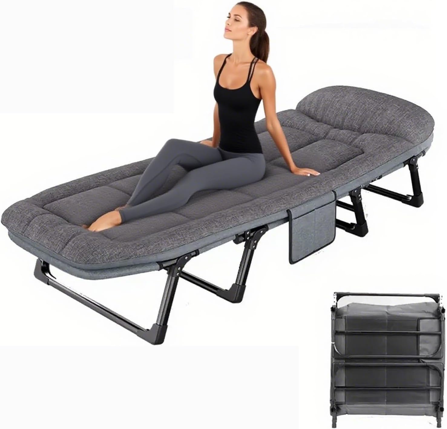 Lit pliant portable réglable