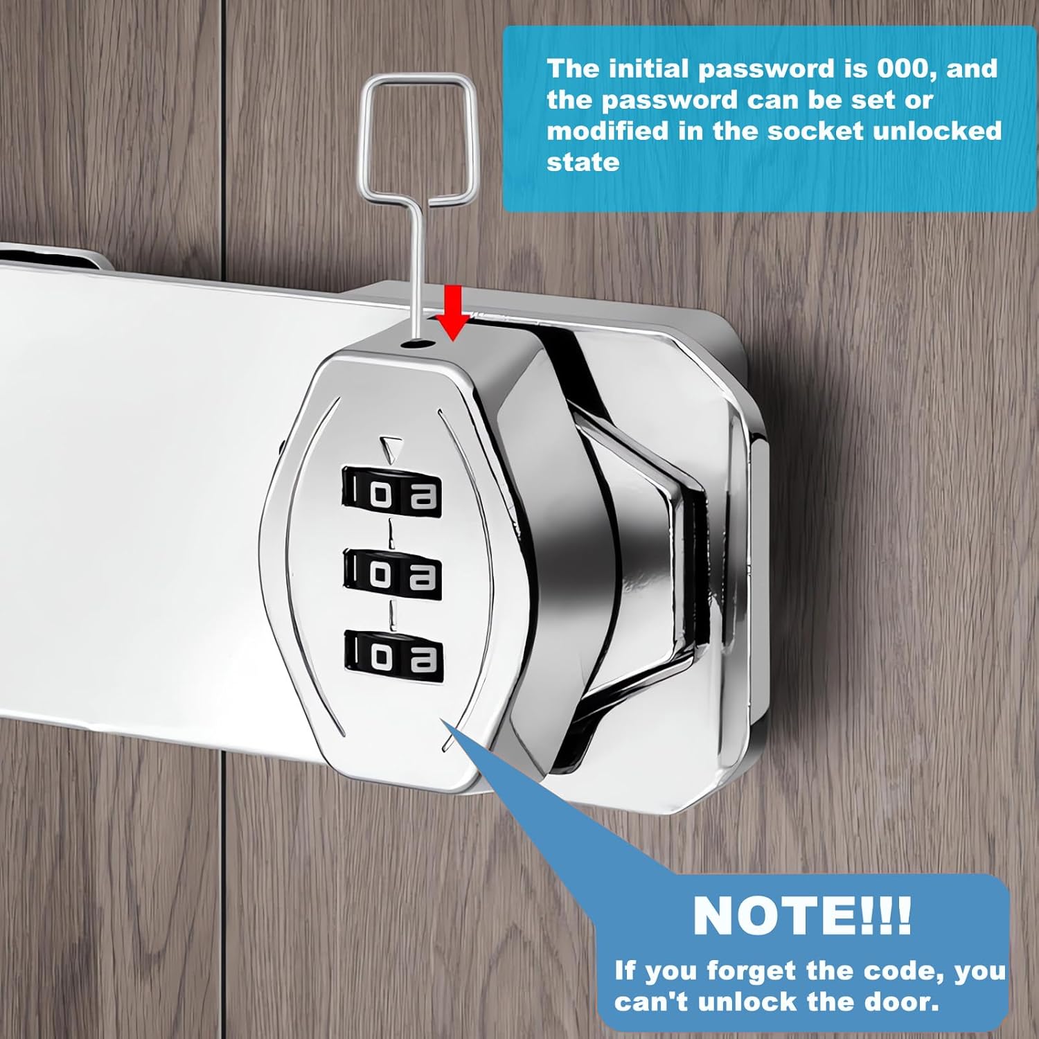 Serrure d'armoire à 3 chiffres