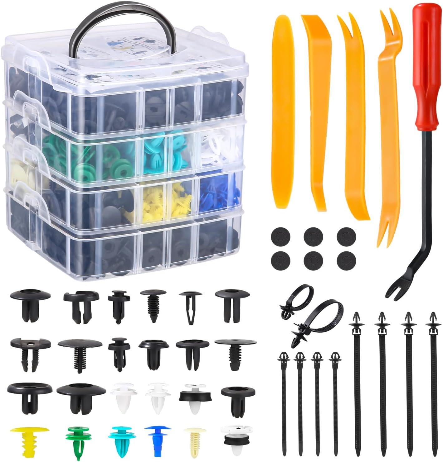 Kit de 925 clips de fixation pour voiture
