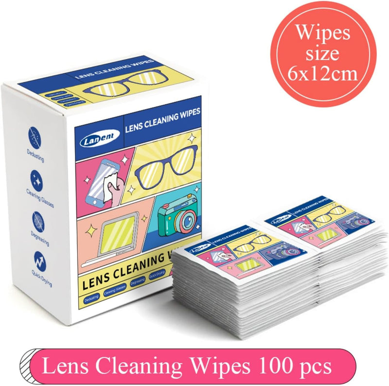 Lingettes Nettoyantes pour Lentilles (100 pcs)