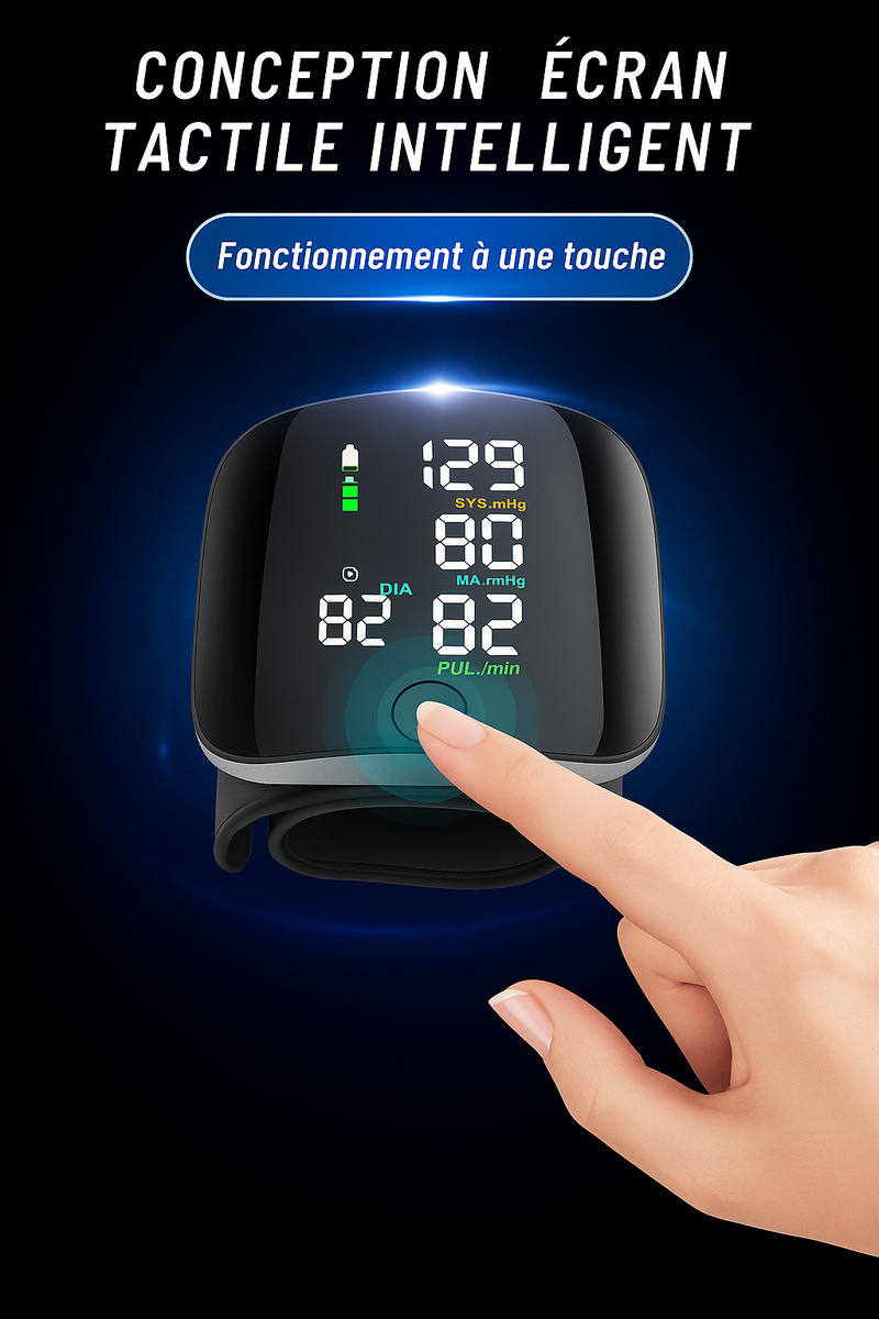Smart Touch LCD – Tensiomètre Poignet Intelligent