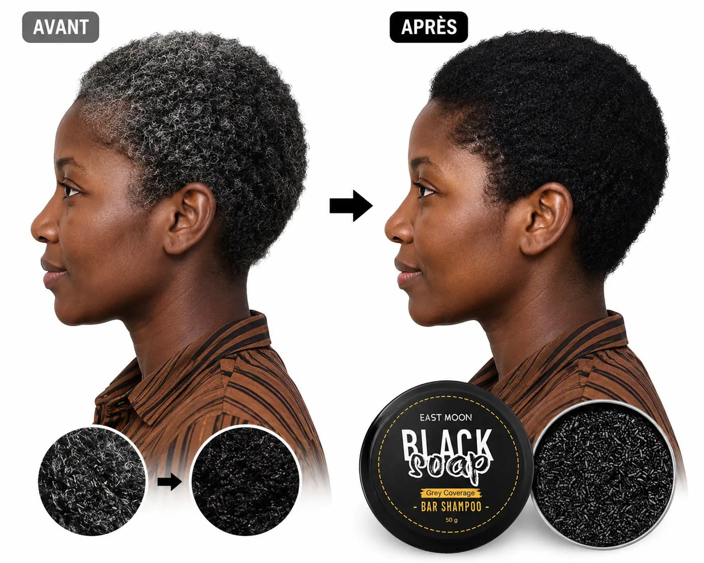 Savon anti Cheveux gris pour femme