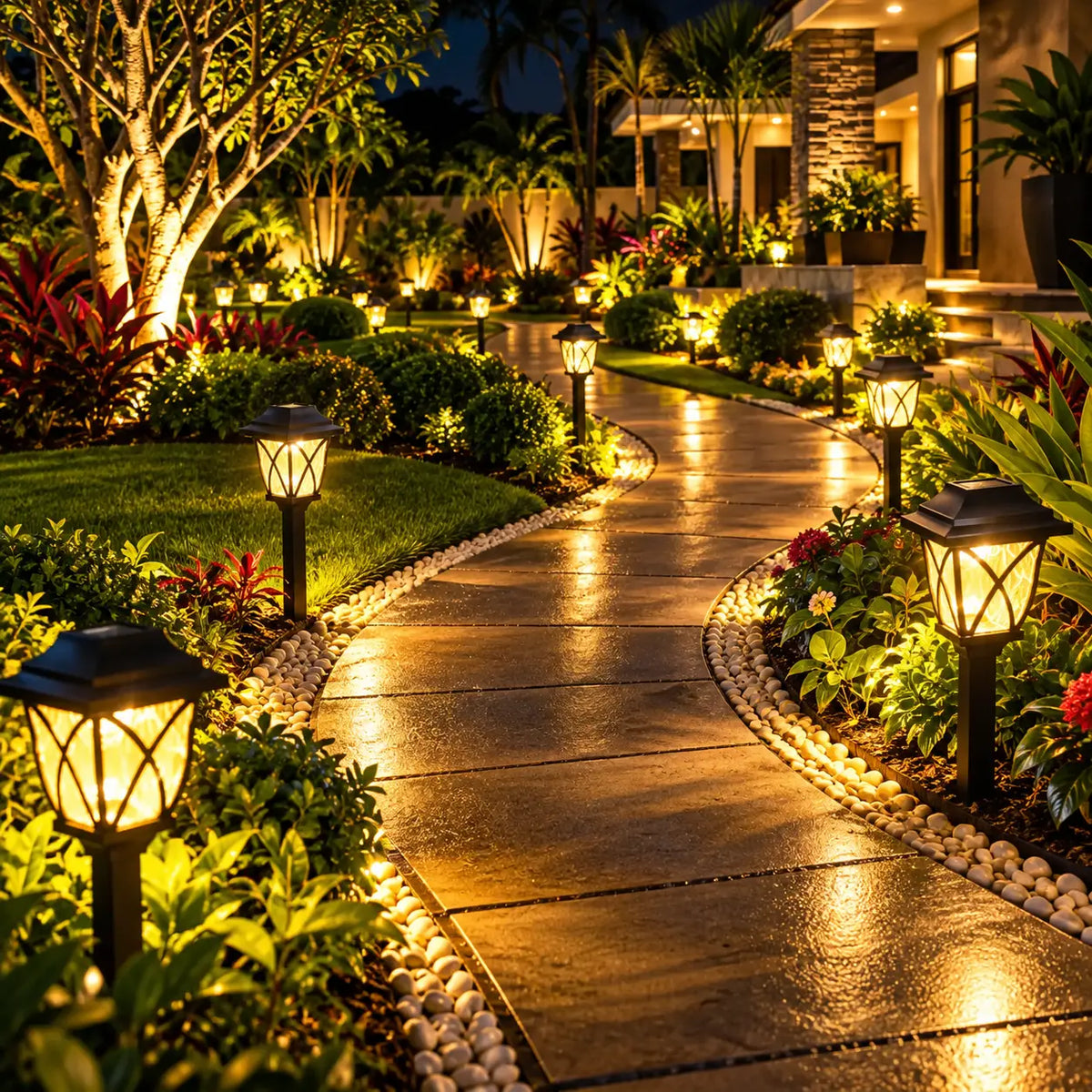 PACK DE 2PCS - LAMPES DE JARDIN LUXUEUSES