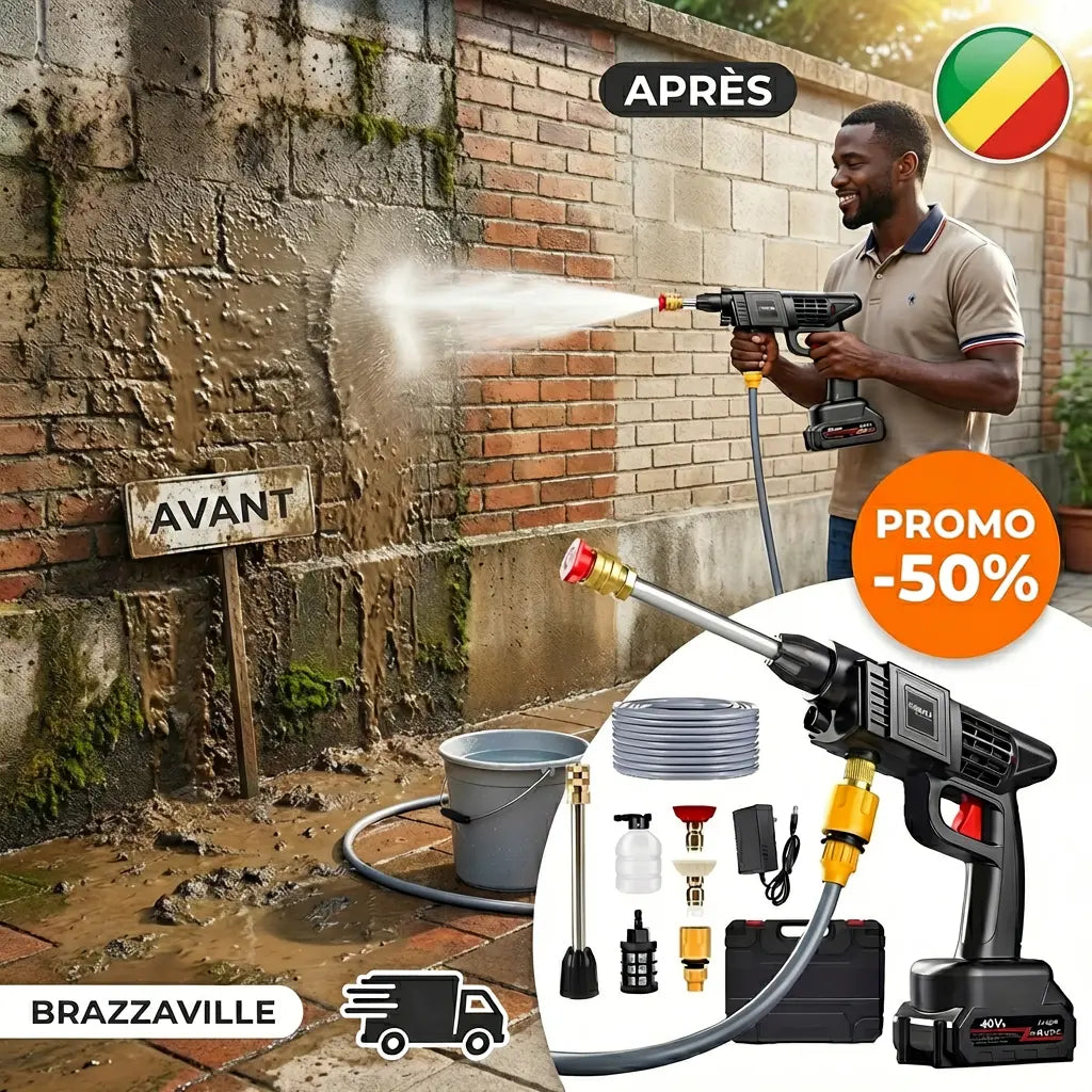 Pistolet pour lavage des voitures à haute pression sans fil